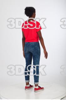Whole body blue jeans red tshirt reference of Carrie 0006